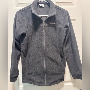 Youth Columbia Gray Full-Zip Fleece Jacket